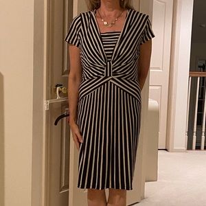 Blue & beige dress by Taylor size 14